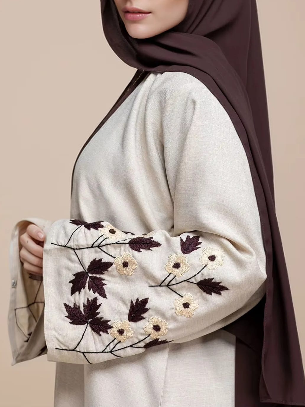 Comfortable Casual Long Dress – Polyester, Printed, Sleeveless, White, Sizes S-XXL for Middle East & Casual Wear - Image 4