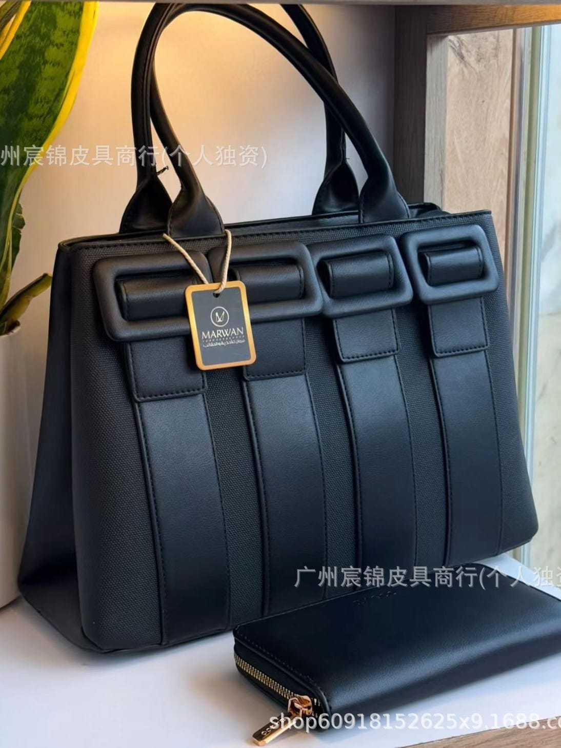 C009 Urban Simplicity Handbag – PU, Large, Horizontal Square, Zipper Closure, 30x12x20cm, 6 Colors for Daily Matching - Image 3
