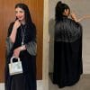 Elegant Temperament Long Dress – Polyester, Hotfix Rhinestones, Diamond Detail, Bat Sleeve, Black, One Size for Banquets & Formal Events