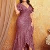 Elegant Evening Dress – Spandex, Sleeveless, High Waist, Sequin Craftsmanship, 5 Colors, Sizes L-XXXXXXL for Parties & Formal Events