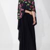 Elegant Pleated Long Dress – Polyester, Digital Print, Bat Sleeves, High Waist, 2 Colors, One Size for Middle East, Europe & America