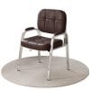 98 Minimalist PU Leather Chair – High-Density Sponge, Fixed Armrests, Iron Feet, Multiple Grid/Strip/Leather Colors for Living Room & Study