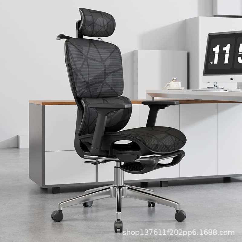 Youth Tree 9021 Ergonomic Mesh Office Chair – 3D Armrests, Independent Lifting Lumbar Support, Nylon/Aluminum Feet, 150° Reclining for Living Room/Study - Image 4