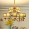 American Country Chandelier, Simple Living Room Lamp, European Style Pastoral Mediterranean Scandinavian Bedroom Dining Room Iron Lamps