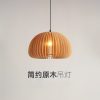 Moon Pine Lighting A221A1 Nordic Wood Art LED Chandelier – Solid Wood Body, Single-Head, 3 Size Options, Ideal for Restaurant Dining