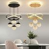 SY0210 Modern Simplicity LED Pendant Light – Aluminum Alloy Frame, Acrylic Shade, Multi-Head, Dimmable for Corridor & Restaurant