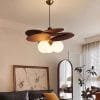 Retro Handwoven Grass/Rattan LED Pendant Light – Glass Body, Single/3-Head, Wood Ball Options, Warm/White/Tri-Color for Dining Room