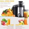 Stainless Steel Juicer – 800W+, 401-600ml, 12000 RPM, Pure Copper Motor, for Home & Commercial