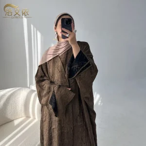 LR1130 & LRDB012 Luxury Jacquard Print Dress & Cardigan Set – Women's Long Sleeve Princess Sleeve Outfit (Spring 2026)