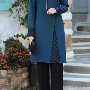 Dubai-Style Women's Two-Piece Pants Set – Elegant Long-Sleeve Top + Trousers Suit (Southeast Asian / Middle Eastern Fashion