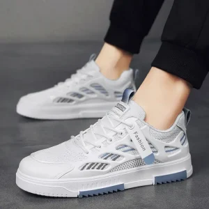 YSNB P888 Men's Breathable Mesh Sneakers – Trendy White Low-Top Casual Sports Shoes for Students (Summer 2025)