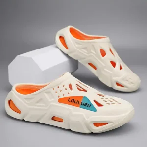 Lu Luan L-273 Men's Clogs – Breathable Non-Slip Thick-Sole Garden & Beach Sandals (Summer 2025)