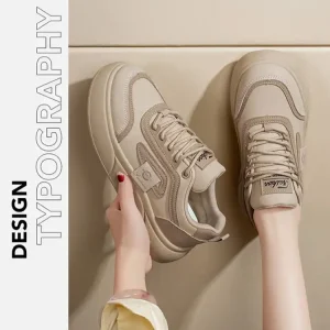 SH502 Women's Breathable Platform Sneakers – Korean Style Thick-Sole Casual Sports Shoes (Spring 2025)