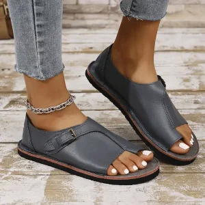 20250928 Women's Slip-On Beach Sandals – Lightweight Buckle Flat Sandals for Summer 2025 (Plus Size, Cross-Border)