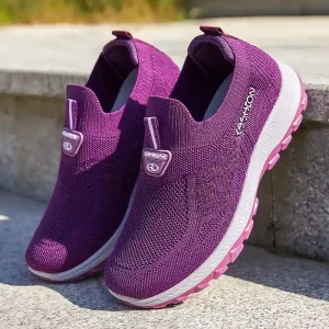 Jinshiyuan G-YD5 Women's Breathable Walking Shoes – Lightweight Slip-On Flats for Middle-Aged & Elderly Mothers (Spring/Autumn)