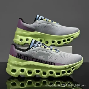 9912 Men's Flyknit Mesh Running Shoes – Breathable Anti-Slip Cushioning Sneakers for Marathon & Casual Sports (Cross-Border Hot Selling)